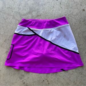 Title Nine Diamalete Athletic Skirt Skort Purple Pink Black Golf Tennis Pocket S